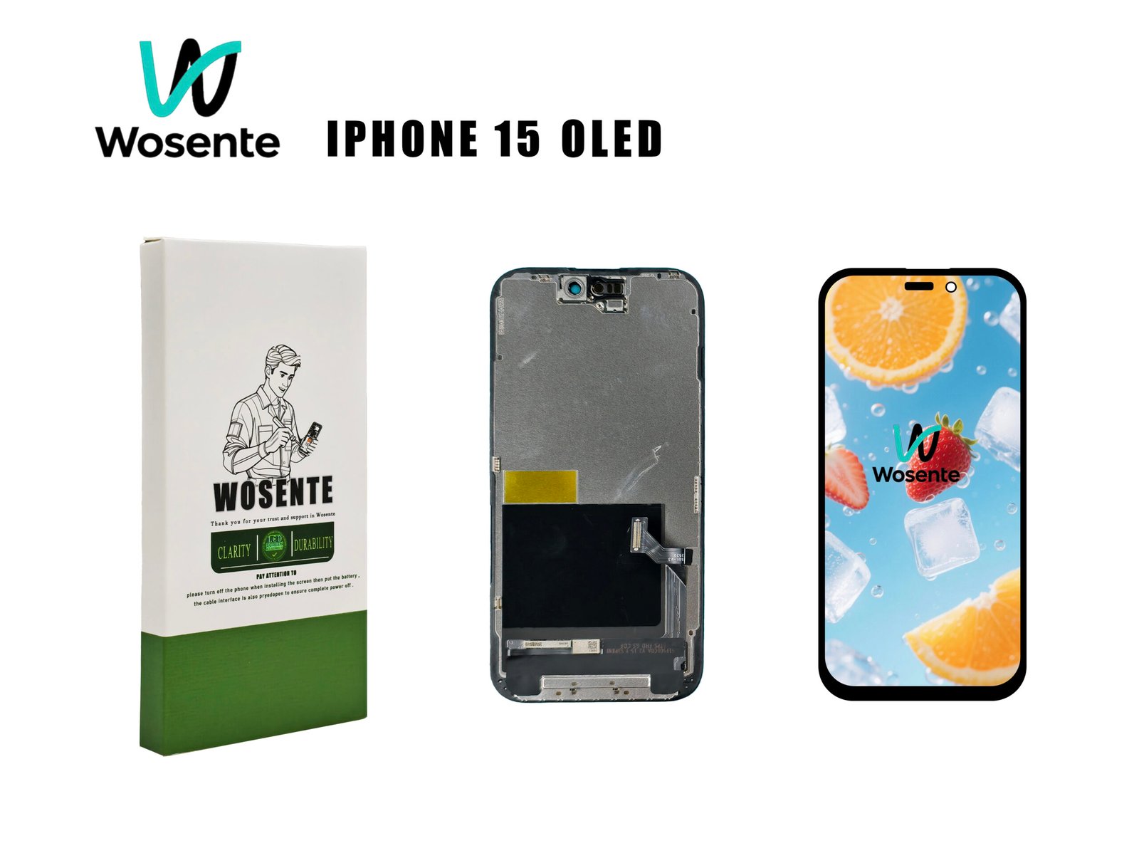 IPHONE 15 OLED OLED LCD Screen + Digitizer Assembly for Iphone15 - Image 1