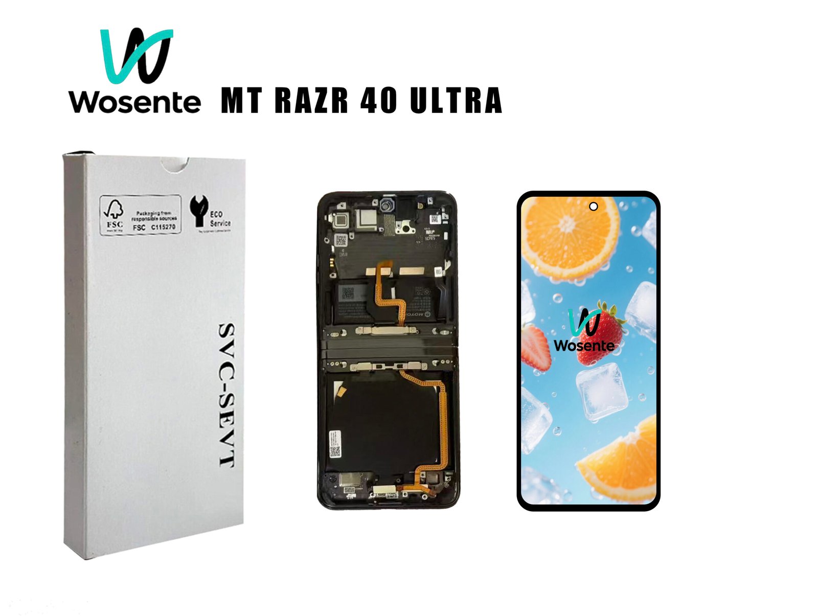 MT RAZA 40 ULTRA ORI NEW ORI NEW LCD Screen + Digitizer Assembly for Motorola Moto RAZA 40 ULTRA - Image 1