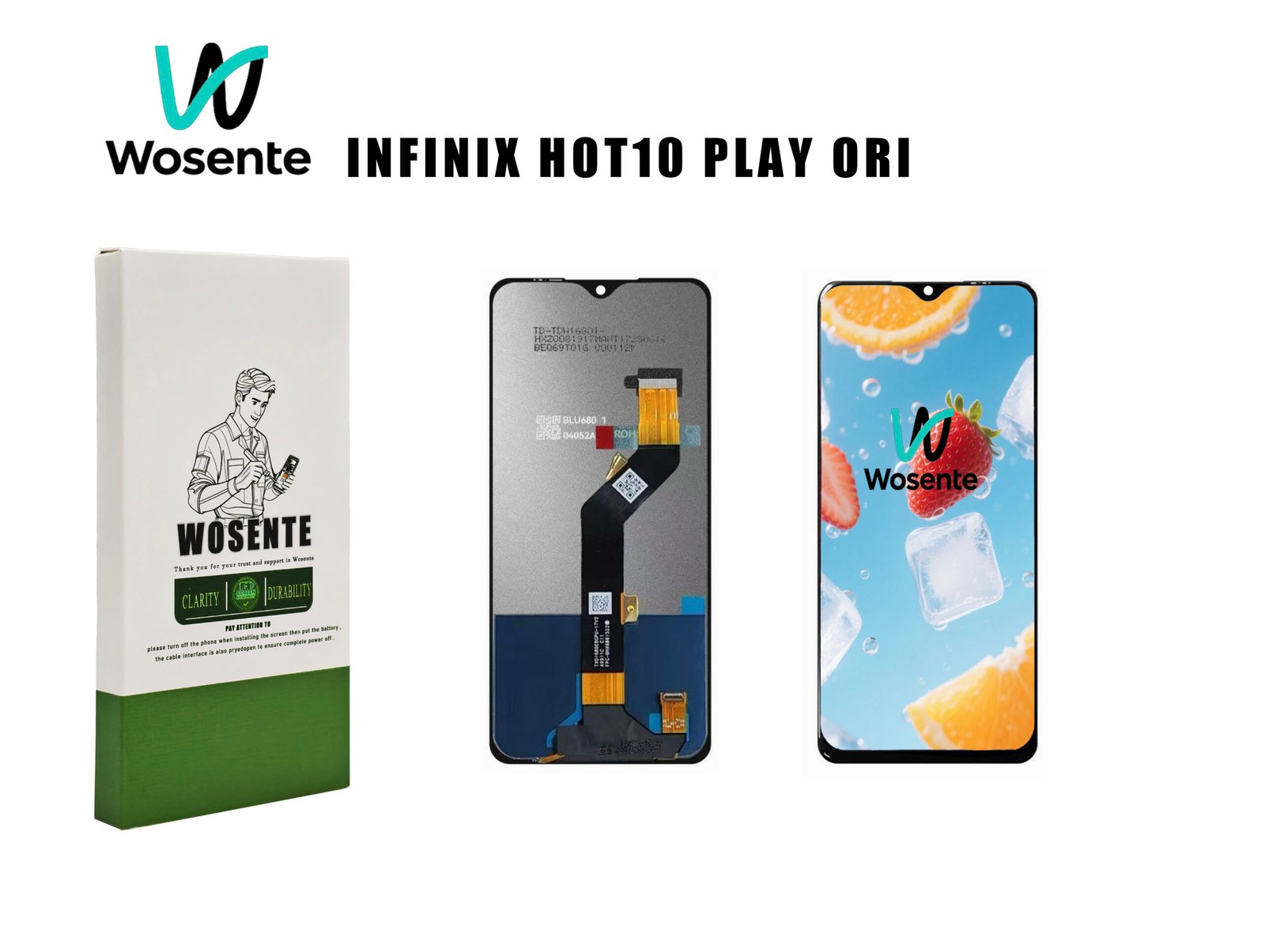 INFINIX HOT10 PLAY ORI ORIGINAL LCD Screen + Digitizer Assembly for INFINIX HOT 10 PLAY - Image 1