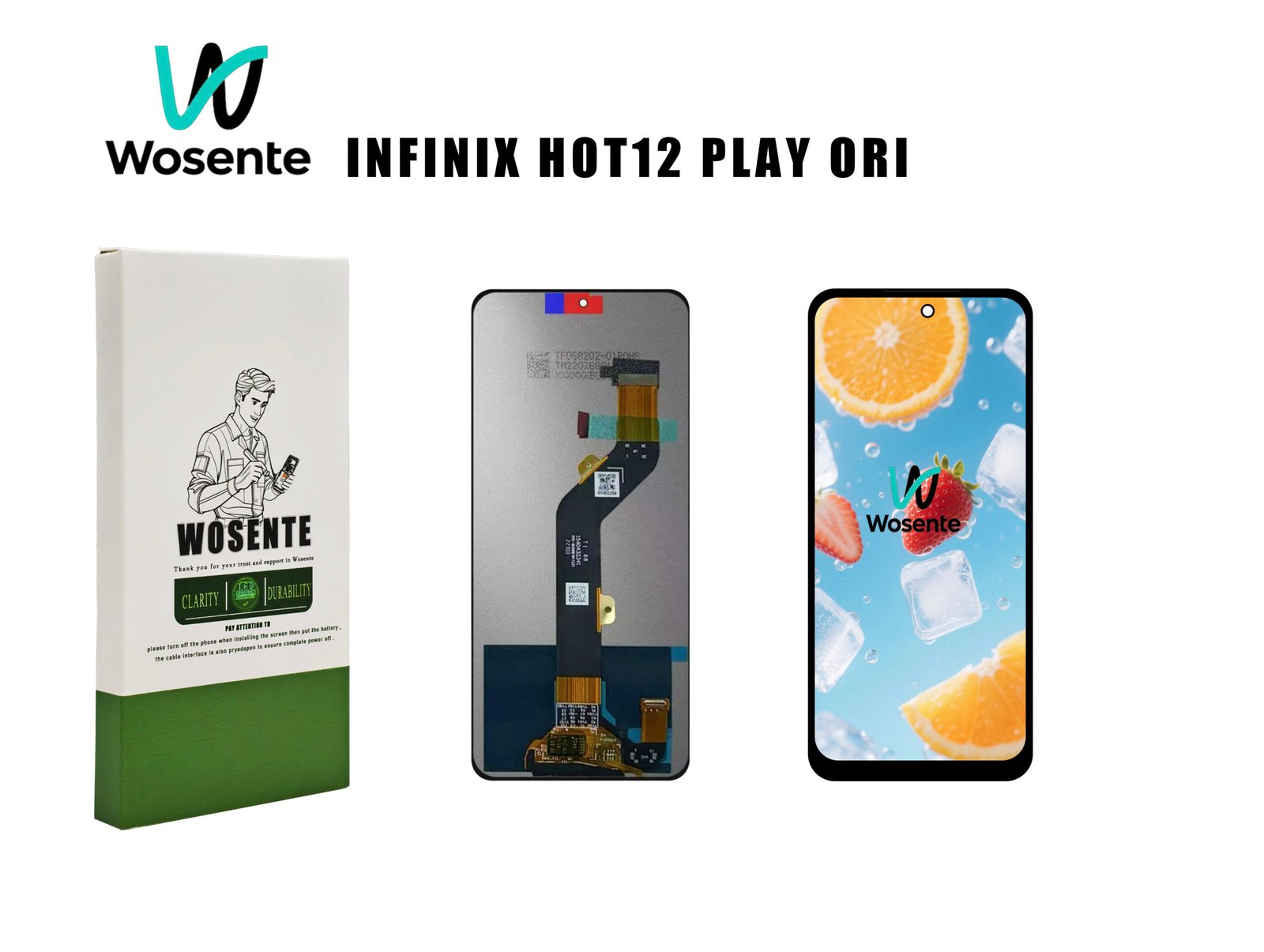 INFINIX HOT12 PLAY ORI ORIGINAL LCD Screen + Digitizer Assembly for INFINIX HOT 12 PLAY - Image 1