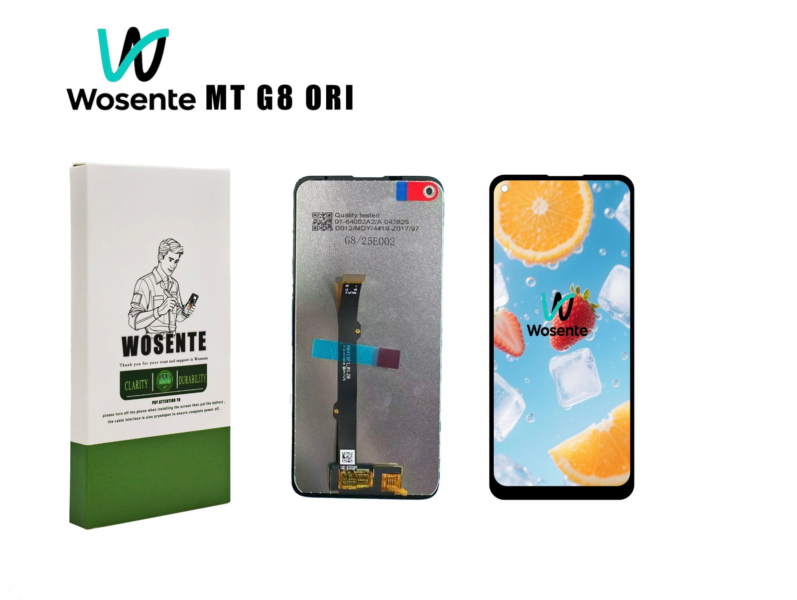 MT G8 ORI ORIGINAL LCD Screen + Digitizer Assembly for Motorola Moto G8 - Image 1