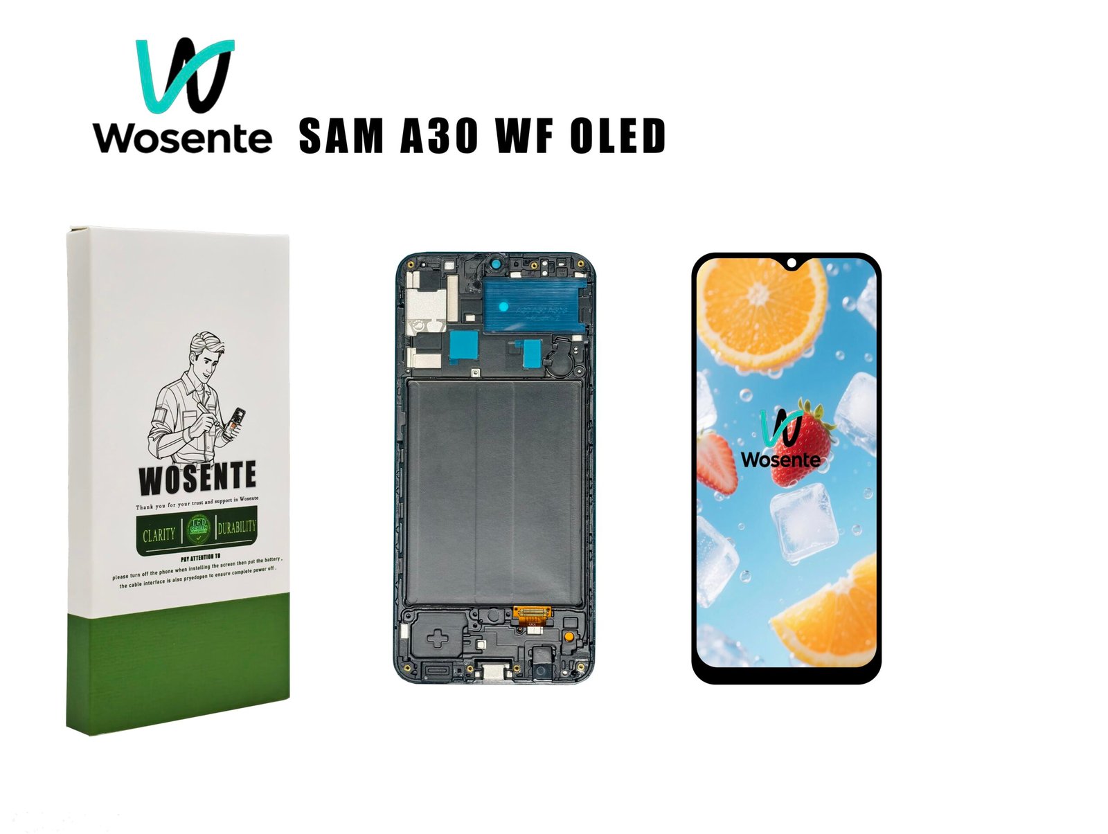 SAM A30 WF OLED OLED LCD Screen + Digitizer Assembly for SAMSUNG A30 - Image 1
