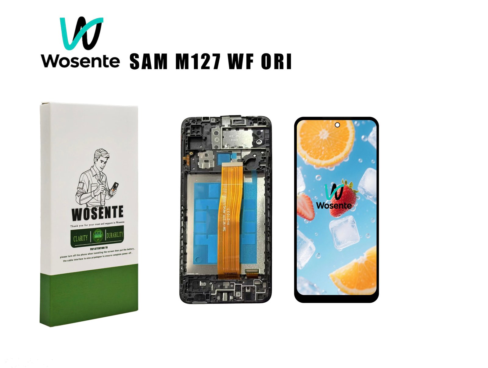 SAM M127 WF ORI ORIGINAL LCD Screen + Digitizer Assembly for SAMSUNG M127 - Image 1