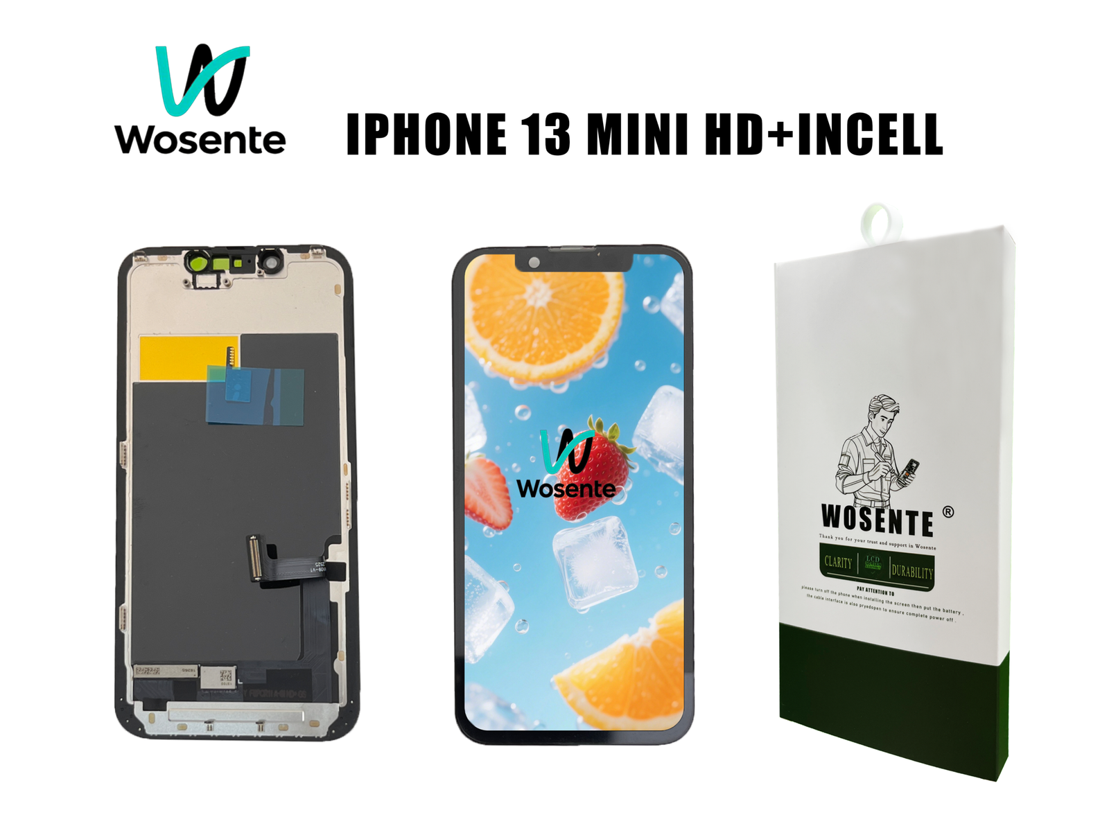 IPHONE 13 MINI HD+INCELL HD+ INCELL LCD Screen + Digitizer Assembly for IPHONE 13 MINI - Image 1