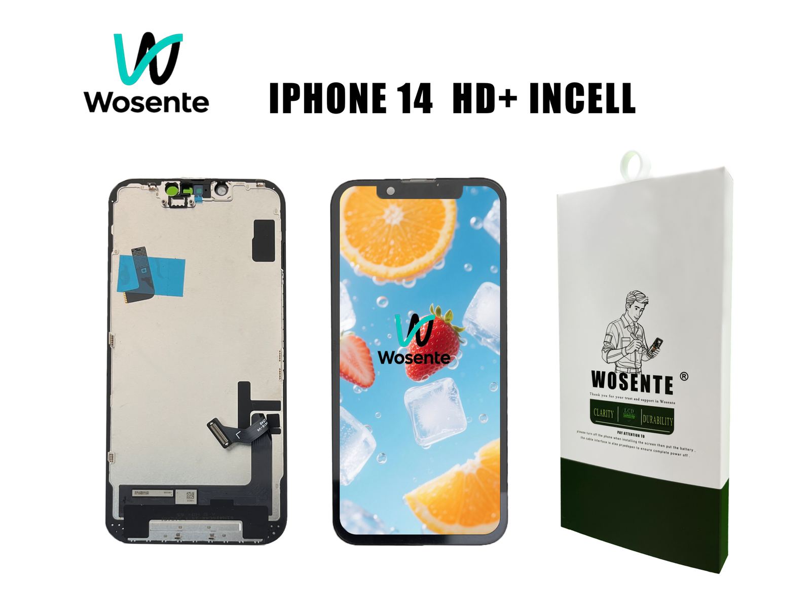 IPHONE 14 HD+ INCELL HD+ INCELL LCD Screen + Digitizer Assembly for IPHONE 14 - Image 1