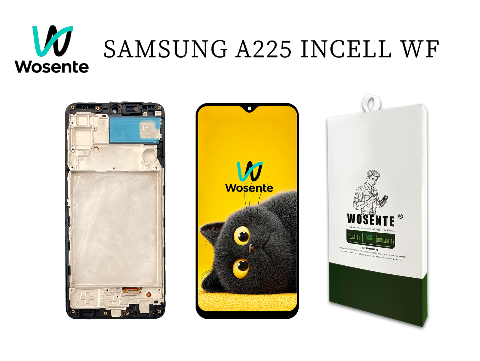 SAMSUNG A225 INCELL WF主图 INCELL WITH FRAME LCD Screen + Digitizer Assembly for SAMSUNG A225 - Imagen 1